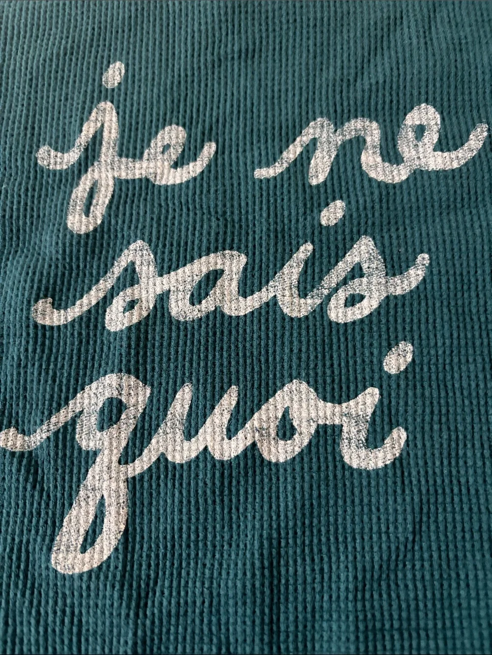Anthropologie Teal Long-Sleeve 'je ne sais quoi' Thermal Top Size Medium NWT - Picture 2 of 9